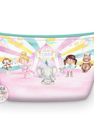Necessarie circo rosa aquarela