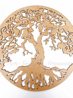 Mandala árvore da vida 3 mdf cru 40x40