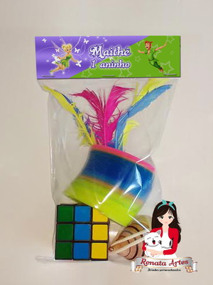 Kit brinquedos retrô tema sininho e peter pan