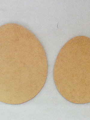 Kit placa oval em mdf de 3mm