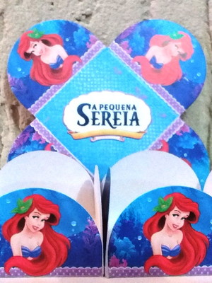 Ariel pequena sereia forminhas de doces