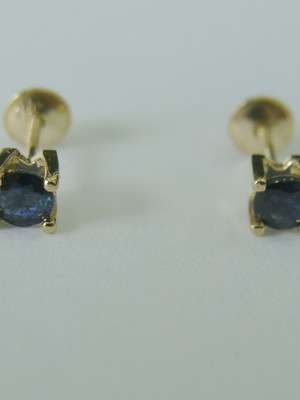 Brinco de ouro 18k cartier de safira