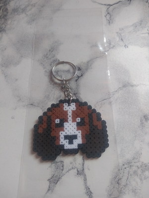 Chaveiro em pixel art - cocker