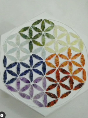 Caixa mandala flor da vida cristais