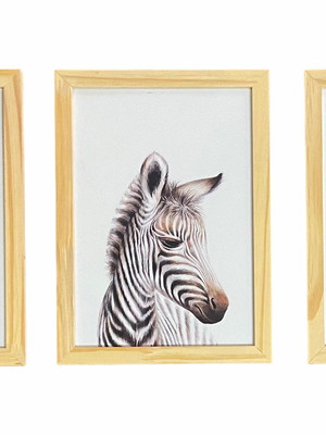 Kit quadro decorativo infantil safari quarto bebê enxoval