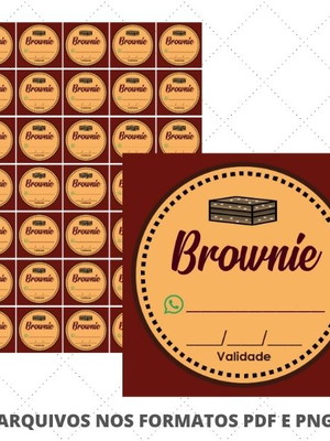 Etiqueta para brownie - arquivo digital
