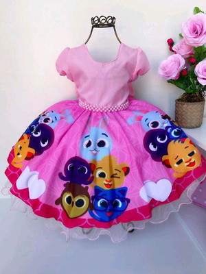 Vestido infantil bolofofos 1 a 3