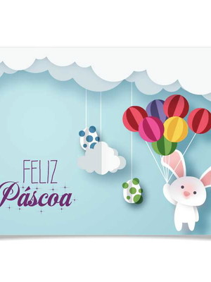Cartão feliz páscoa, personalizado