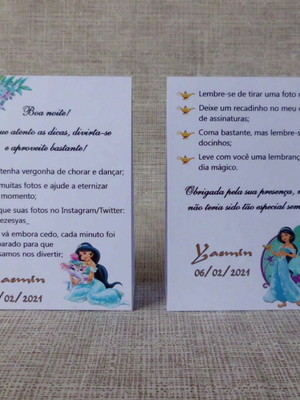 Cardápio ou menu tema aladim