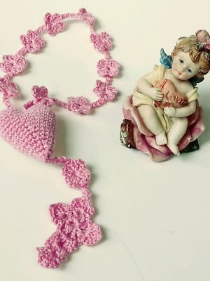 Dezena (mini terço) em crochê
