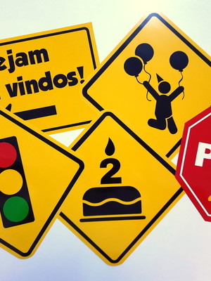 Placas decorativas - trânsito