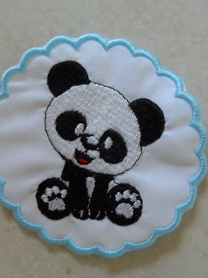 Patch bordado termocolante tag panda