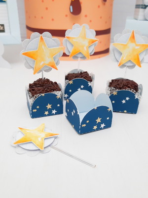 Forminha com topper festa elefantinho