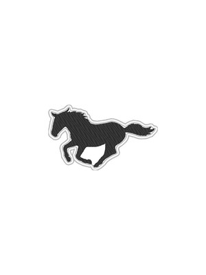 Patch bordado termocolante silhueta cavalo - modelo1