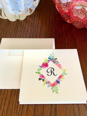 Cartão de agradecimento 10x10 cm personalizado