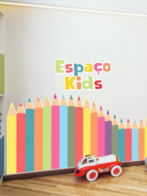 Adesivo decorativo espaço kids tons pasteis pequeno