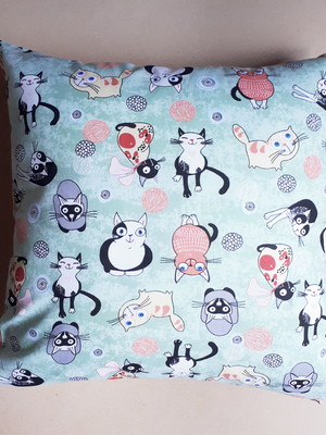 Capa de almofada gatinhos verso pêssego