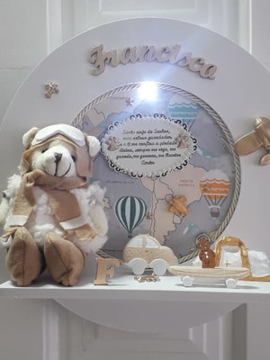 Enfeite maternidade urso aviador