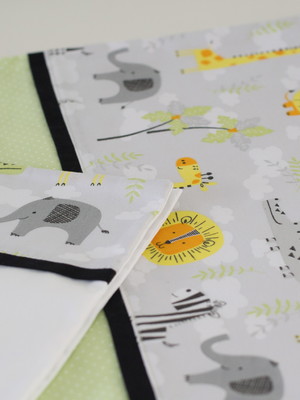 Kit lençol de berço 3 peças - animais