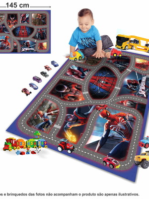 Tapete lúdico pista spider-man homem aranha tp21 100x145