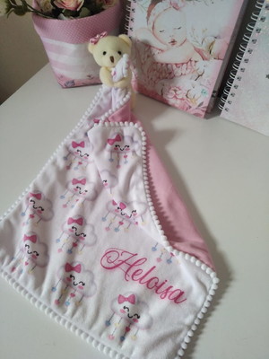 Naninha personalizada para bebê diversos temas com nome