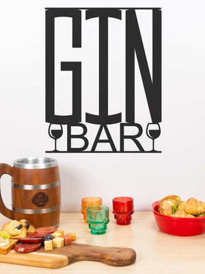 Escultura para parede mdf - gin bar