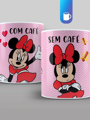 Caneca minnie com café sem café