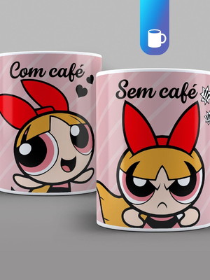 Caneca florzinha com café sem café