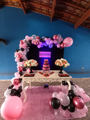 Decoração black pink