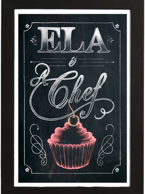 Quadro decorativo ela é chef