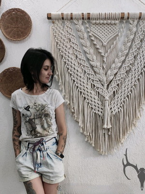 Painel macramê bruna