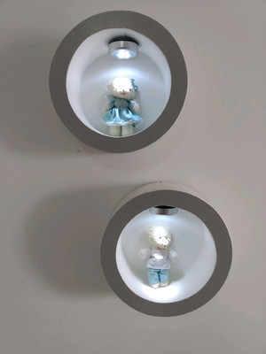 Nicho redondo com led 28x28