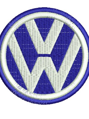 Patch bordado volkswagen 8cm com termocolante ou velcro