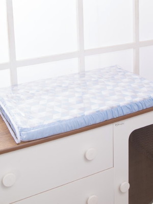 Trocador de cômoda plastificado bandeirola azul