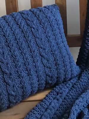 Almofadas duo tricot naval