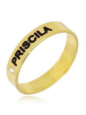 Anel personalizado com zircônia