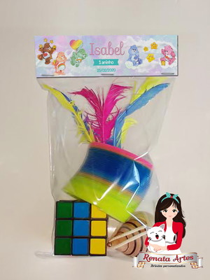 Kit brinquedos retrô personalizado tema ursinhos carinhosos
