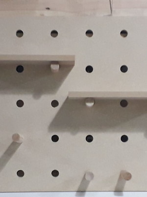 Painel organizador pegboard de mdf cru - 90cm x 60cm