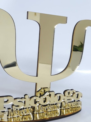 Placa profissão psicologia personalizamos com nome