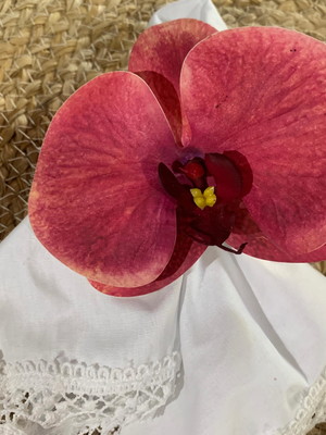 Porta guardanapo orquídea rosa