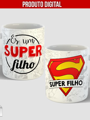 Arte digital para caneca "#03 super filho"