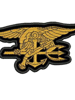 Patch bordados seal team trident 10cm termocolante ou velcro