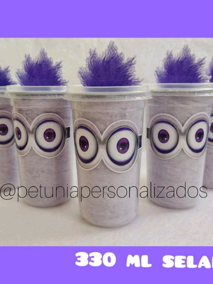 Algodão doce - minions roxo