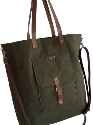 Bolsa maccril verde militar feminina