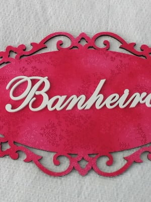 Placa decorativa – banheiro