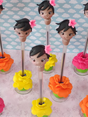 Caneta em biscuit moana baby