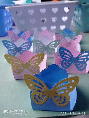 100 forminhas de doces borboletas scrap