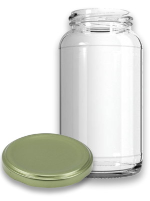 12 potes de vidro 800ml - conserva tampa prata + lacres
