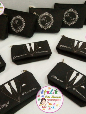 Necessaire personalizadas para padrinho de casamento