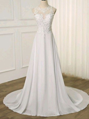 Vestido longo de noiva